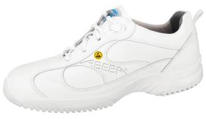 White Leather ESD Lace-Up Hospital Trainers